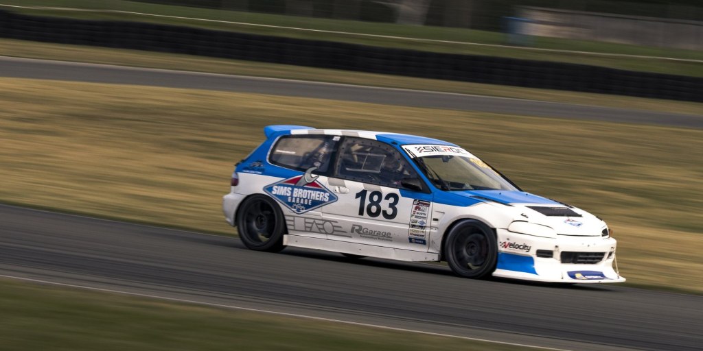 Warren Walker’s Honda Civic on track at Levels Raceway