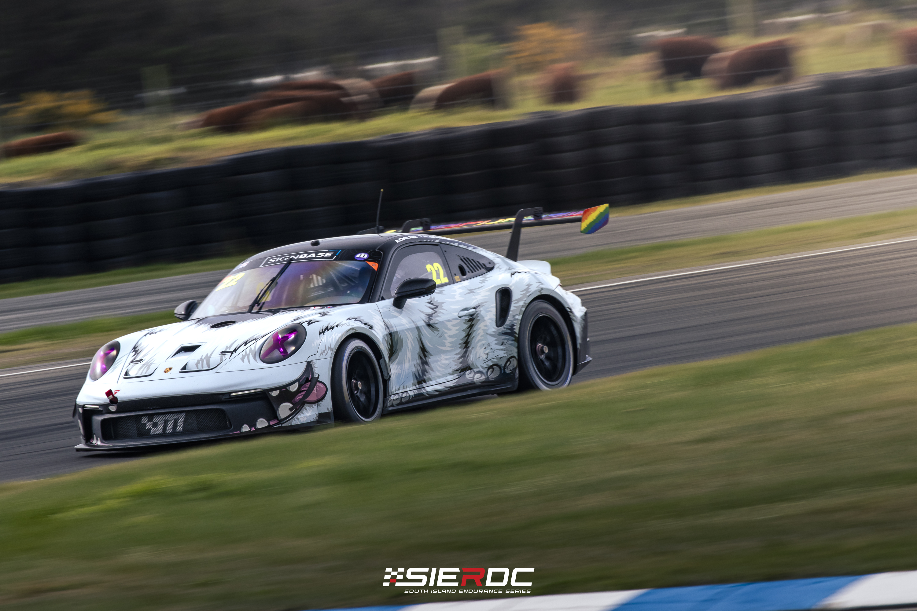Andy Childe and Tom Alexander’s Porsche 992 GT3 Cup at Ruapuna